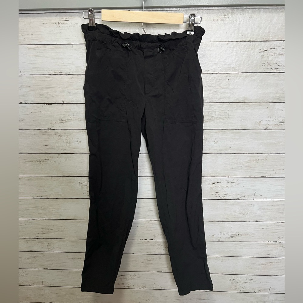 Athleta Black Rip Stop Canvas City Jogger Pants